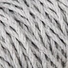 Шнур для вязания 80% хлопок, 20% полиэстер крученый 3 мм, 185г/45м, 07-св.-серый - Фото 3
