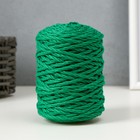 Шнур для вязания 80% хлопок, 20% полиэстер крученый 3 мм, 185г/45м,21-зеленый - фото 24472381