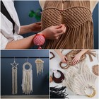 Шнур для вязания 80% хлопок, 20% полиэстер крученый 3 мм, 185г/45м,21-зеленый - фото 24074536