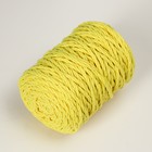 Шнур для вязания 80% хлопок, 20% полиэстер крученый 3 мм, 185г/45м,23-желтый - фото 23510425
