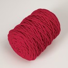 Шнур для вязания 80% хлопок, 20% полиэстер крученый 3 мм, 185г/45м, 26-красный - Фото 2