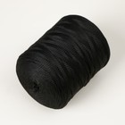 Шнур для вязания 100% полиэфир 5 мм цилиндр, 180 г, 140 м  13 - черный - Фото 2