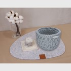 Шнур для вязания 100% полиэфир 5 мм цилиндр, 180 г, 140 м  15 - серый - фото 24415319