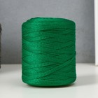 Шнур для вязания 100% полиэфир 5 мм цилиндр, 180 г, 140 м  25 - зеленый - фото 293001820