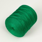 Шнур для вязания 100% полиэфир 5 мм цилиндр, 180 г, 140 м  25 - зеленый - Фото 2