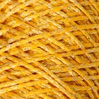 Шнур для вязания 100% полиэфир с люрексом 1 мм цилиндр,75±10гр, 200м, 08-желтый+золото - Фото 3