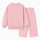 Комплект для девочек (свитшот, брюки), цвет грязно-розовый, рост 98 см - Фото 7