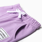 Комплект для девочек (свитшот, брюки), цвет фиолетовый, рост 122 см - фото 23523240