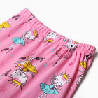 Пижама для девочек, цвет розовый, рост 98 см - Фото 4