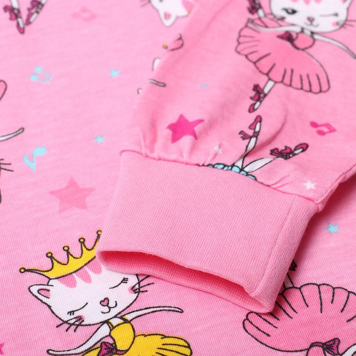 Пижама для девочек, цвет розовый, рост 104 см - фото 1907976596