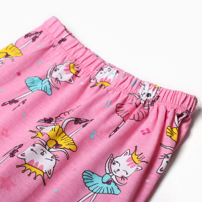 Пижама для девочек, цвет розовый, рост 104 см - фото 1907976597