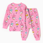 Пижама для девочек, цвет розовый, рост 104 см - Фото 6