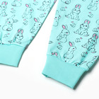 Пижама для девочек, цвет мятный, рост 110 - фото 23529680