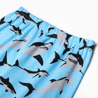 Пижама для мальчиков, цвет голубой/акулы, рост 140 см - Фото 4