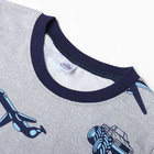 Пижама для мальчиков, цвет серый/самолеты, рост 152 см - фото 23529839