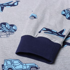 Пижама для мальчиков, цвет серый/самолеты, рост 152 см - фото 23529840