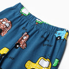 Пижама для мальчиков, цвет джинс/машинки, рост 92 см - Фото 4