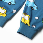 Пижама для мальчиков, цвет джинс/машинки, рост 104 см - фото 23529857