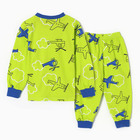 Пижама для мальчиков, цвет зелёный/самолетики, рост 92 см - Фото 6