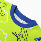 Пижама для мальчиков, цвет зелёный/самолетики, рост 104 см - фото 23529879