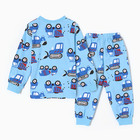 Пижама для мальчиков, цвет голубой/трактор, рост 92 см - Фото 6