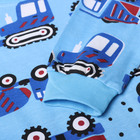 Пижама для мальчиков, цвет голубой/трактор, рост 98 см - Фото 3