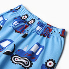 Пижама для мальчиков, цвет голубой/трактор, рост 110 см - Фото 4