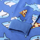 Пижама для мальчиков, цвет синий/акулы, рост 104 см - Фото 3