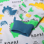 Пижама для мальчиков, цвет серый/дино, рост 104 см - фото 23443297