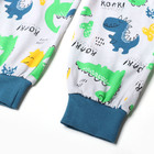 Пижама для мальчиков, цвет серый/дино, рост 116 см - фото 23529938