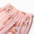 Пижама для девочек, цвет персиковый, рост 110 см - Фото 4