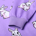 Пижама для девочек, цвет сиреневый, рост 98 см - фото 23443329