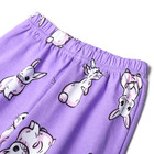 Пижама для девочек, цвет сиреневый, рост 110 см - фото 23529965