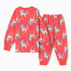 Пижама для девочек, цвет малиновый, рост 92 см - Фото 6
