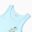 Майка для мальчиков, цвет голубой, рост 104 см (комплект 2 шт) - фото 23530081