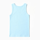 Майка для мальчиков, цвет голубой, рост 110 см (комплект 2 шт) - фото 23530084