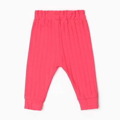 Штанишки детские, рост 62 см, тёмно-розовые