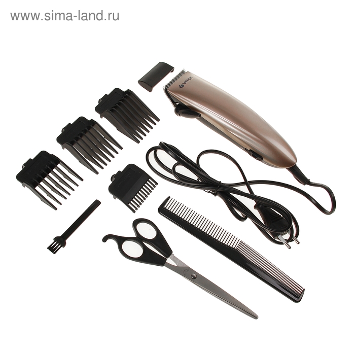 Машинка для стрижки Vitek VT-1354 GD 4 насадки, 8Вт., от сети (1066886 ...