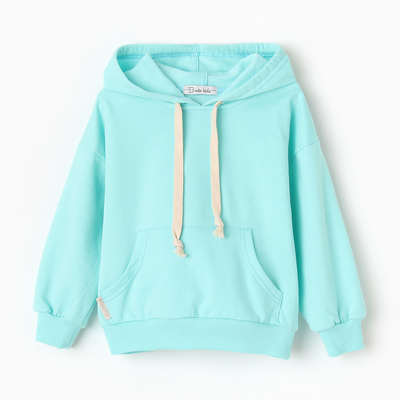 Толстовка для девочки с начёсом, цвет мятный, рост 140 см