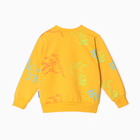 Свитшот для мальчика, цвет тёмно-жёлтый/дино, рост 116 см - фото 23540349