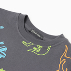 Свитшот для мальчиков, цвет графит/дино, рост 116 - фото 23535866