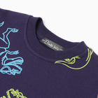 Свитшот для мальчика, цвет тёмно-синий/дино, рост 98 см - фото 23540356