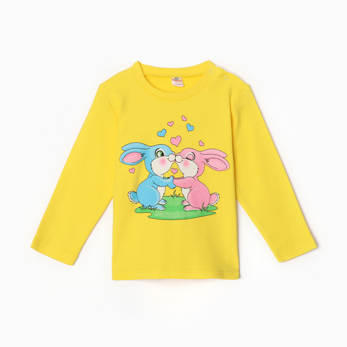 Лонгслив для девочки, цвет жёлтый, рост 104 см - Фото 1