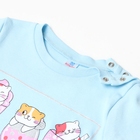 Лонгслив для девочки, цвет голубой, рост 92 см - фото 23549088