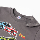 Лонгслив для мальчика, цвет графитовый, рост 86 см - фото 23549097