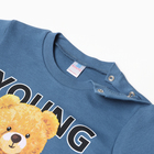 Лонгслив для мальчика, цвет джинсовый, рост 86 см - фото 23549157