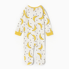 Комбинезон детский, цвет белый/бананы, рост 68 - фото 23536053