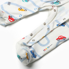 Комбинезон детский, цвет белый/машинки, рост 62 - фото 23536112