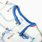 Комбинезон детский, цвет белый/машинки, рост 68 - фото 23536114