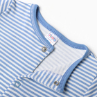 Комбинезон детский, цвет белый/полоска, рост 68 - фото 23536146